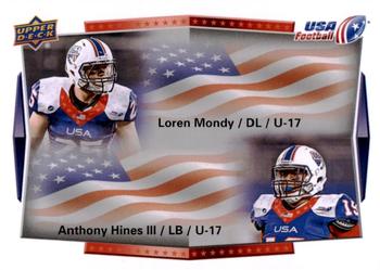 2015 Upper Deck USA Football #108 Anthony Hines III / Loren Mondy Front