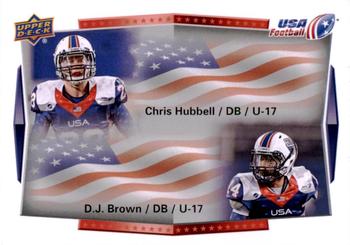 2015 Upper Deck USA Football #110 Chris Hubbell / D.J. Brown Front
