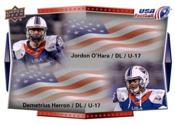 2015 Upper Deck USA Football #113 Jordon O'Hara / Demetrius Herron Front