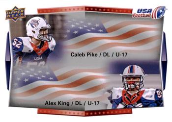 2015 Upper Deck USA Football #114 Alex King / Caleb Pike Front