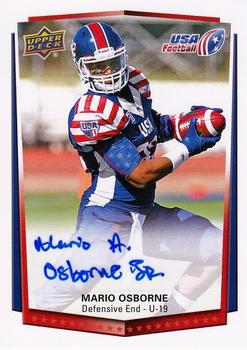 2015 Upper Deck USA Football - Autograph #34 Mario Osborne Front