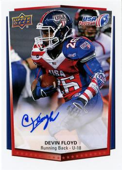 2015 Upper Deck USA Football - Autograph #71 Devin Floyd Front