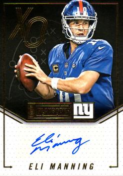 2016 Panini Playbook - X's and O's Signatures Gold #XO-EM Eli Manning Front