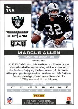 2016 Panini Playoff #195 Marcus Allen Back