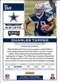 2016 Panini Playoff #260 Charles Tapper Back
