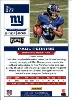 2016 Panini Playoff #277 Paul Perkins Back