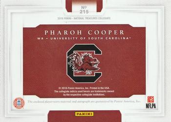 2016 Panini National Treasures Collegiate #215 Pharoh Cooper Back