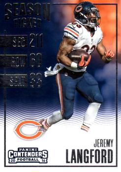 2016 Panini Contenders #27 Jeremy Langford Front
