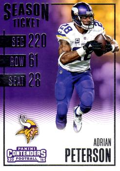2016 Panini Contenders #37 Adrian Peterson Front