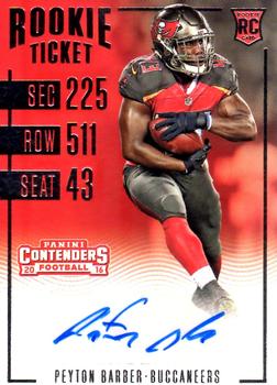 2016 Panini Contenders #165 Peyton Barber Front