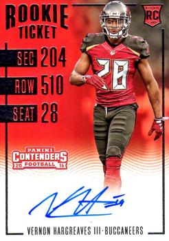 2016 Panini Contenders #183 Vernon Hargreaves III Front