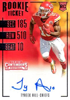 2016 Panini Contenders #232 Tyreek Hill Front