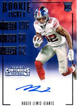 2016 Panini Contenders #240 Roger Lewis Front