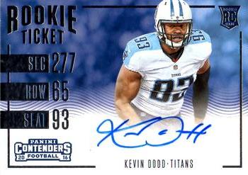 2016 Panini Contenders #284 Kevin Dodd Front