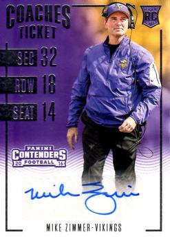 2016 Panini Contenders #300 Mike Zimmer Front