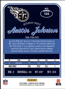 2016 Donruss Optic #105 Austin Johnson Back