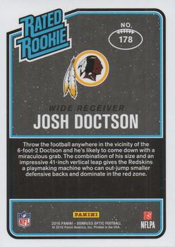 2016 Donruss Optic #178 Josh Doctson Back