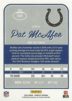 2016 Donruss - Press Proofs Gold #131 Pat McAfee Back