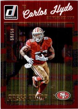 2016 Donruss - Press Proofs Gold #257 Carlos Hyde Front