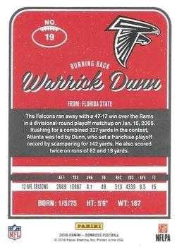 2016 Donruss - Stat Line Season #19 Warrick Dunn Back