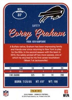 2016 Donruss - Stat Line Season #37 Corey Graham Back