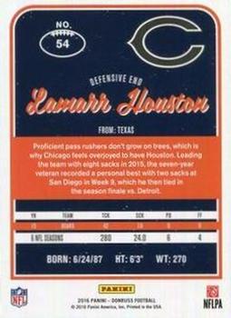 2016 Donruss - Stat Line Season #54 Lamarr Houston Back