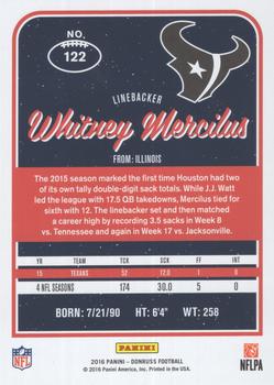2016 Donruss - Stat Line Season #122 Whitney Mercilus Back