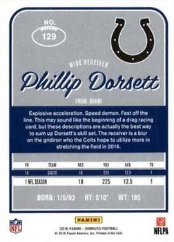 2016 Donruss - Stat Line Season #129 Phillip Dorsett Back