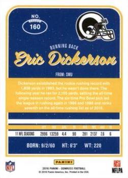 2016 Donruss - Stat Line Season #160 Eric Dickerson Back