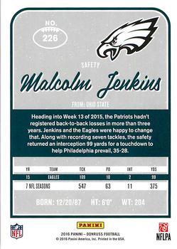 2016 Donruss - Stat Line Season #226 Malcolm Jenkins Back