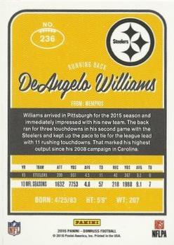 2016 Donruss - Stat Line Season #236 DeAngelo Williams Back