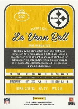 2016 Donruss - Stat Line Season #237 Le'Veon Bell Back