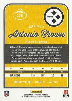 2016 Donruss - Stat Line Season #238 Antonio Brown Back