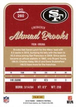 2016 Donruss - Stat Line Season #260 Ahmad Brooks Back