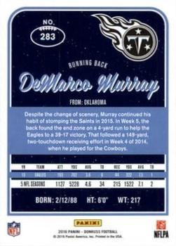 2016 Donruss - Stat Line Season #283 DeMarco Murray Back