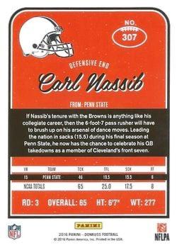 2016 Donruss - Stat Line Season #307 Carl Nassib Back