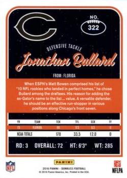 2016 Donruss - Stat Line Season #322 Jonathan Bullard Back