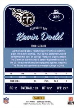 2016 Donruss - Stat Line Season #329 Kevin Dodd Back
