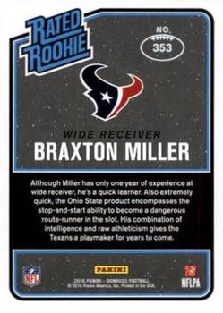 2016 Donruss - Stat Line Season #353 Braxton Miller Back