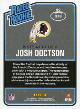 2016 Donruss - Stat Line Season #378 Josh Doctson Back