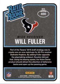 2016 Donruss - Stat Line Season #400 Will Fuller Back