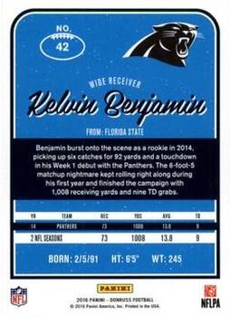 2016 Donruss - Stat Line Years #42 Kelvin Benjamin Back