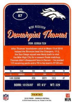 2016 Donruss - Stat Line Years #87 Demaryius Thomas Back