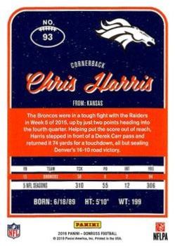 2016 Donruss - Stat Line Years #93 Chris Harris Back
