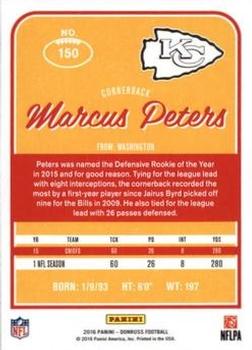 2016 Donruss - Stat Line Years #150 Marcus Peters Back