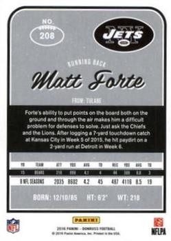 2016 Donruss - Stat Line Years #208 Matt Forte Back