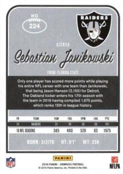 2016 Donruss - Stat Line Years #224 Sebastian Janikowski Back