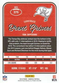 2016 Donruss - Stat Line Years #275 Brent Grimes Back