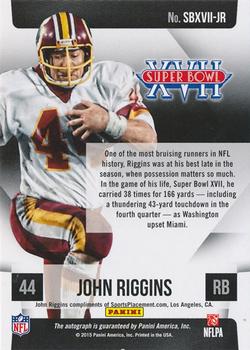 2016 Donruss - Super Bowl Signatures #SBSVII-JR John Riggins Back