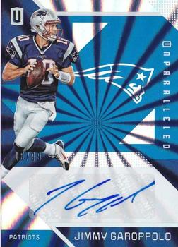2016 Panini Unparalleled - Autographs Blue #47 Jimmy Garoppolo Front